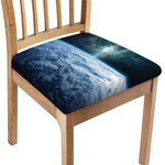 Space And Earth Print Chair Cushion Cover
