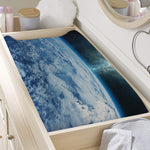 Space And Earth Print Changing Pad Cover