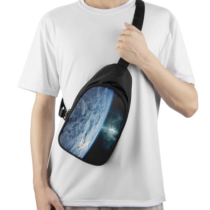 Space And Earth Print Chest Bag