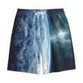 Space And Earth Print Cotton Shorts