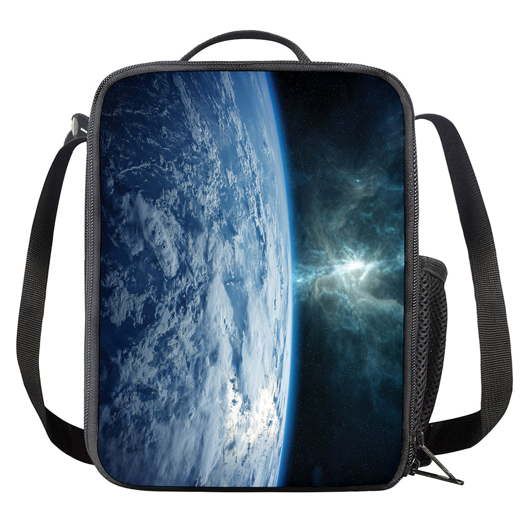 Space And Earth Print Crossbody Lunch Bag