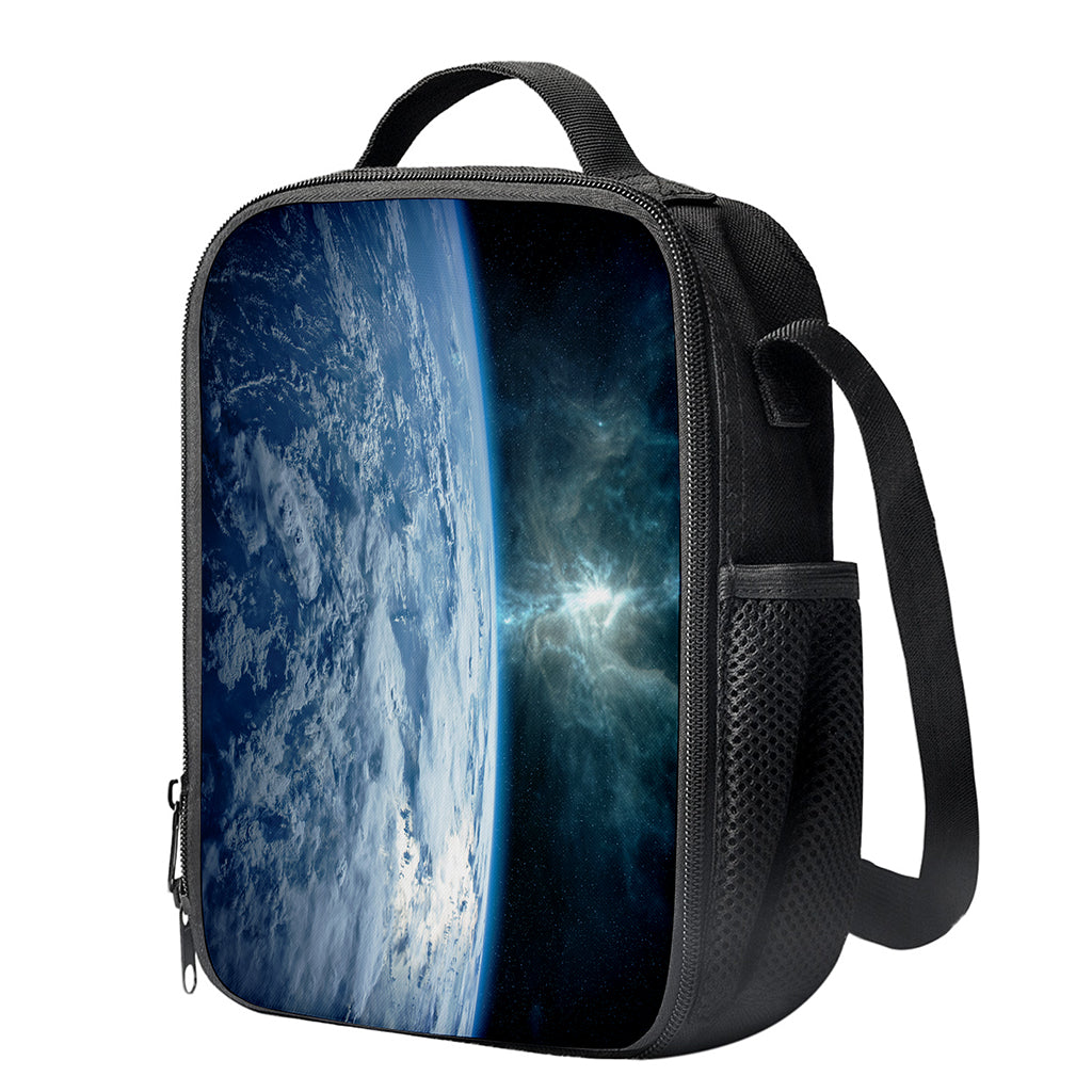 Space And Earth Print Crossbody Lunch Bag