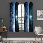Space And Earth Print Curtain