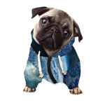 Space And Earth Print Dog Zip Up Hoodie