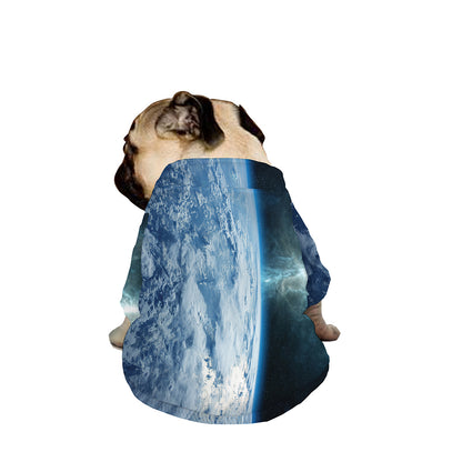Space And Earth Print Dog Zip Up Jacket