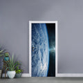 Space And Earth Print Door Sticker