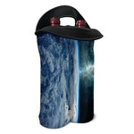 Space And Earth Print Double Neoprene Wine Tote