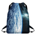 Space And Earth Print Drawstring Backpack