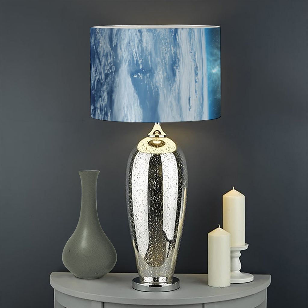 Space And Earth Print Drum Lamp Shade