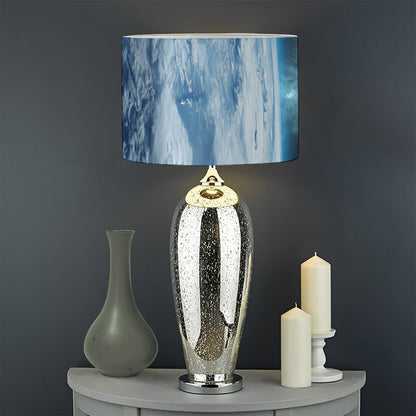Space And Earth Print Drum Lamp Shade