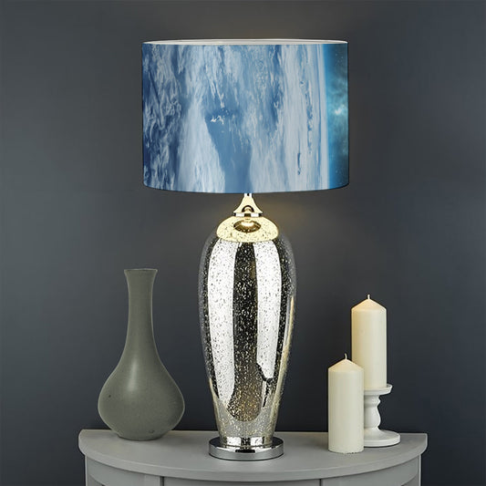 Space And Earth Print Drum Lamp Shade
