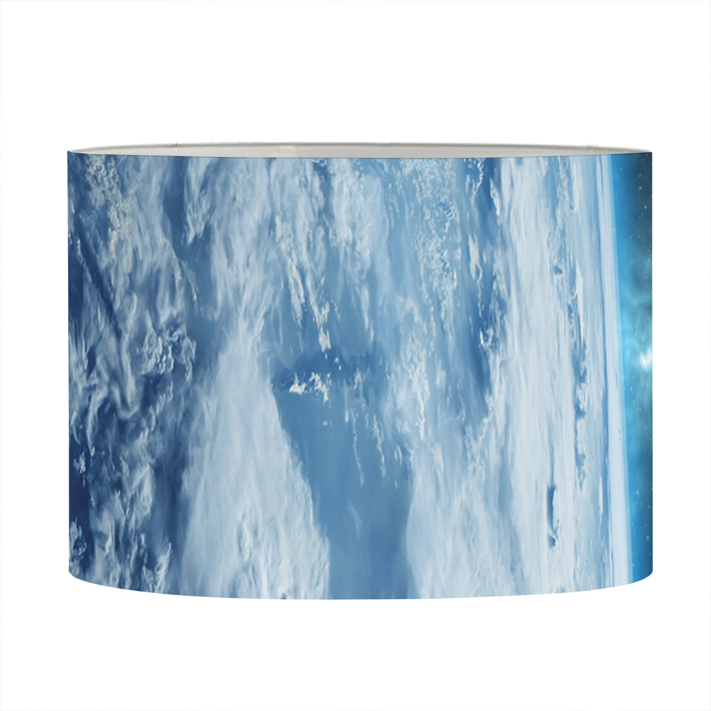 Space And Earth Print Drum Lamp Shade