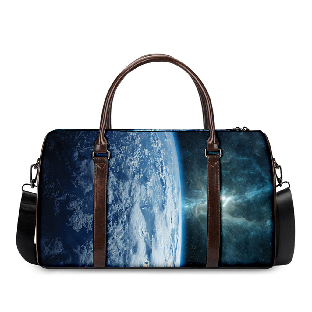 Space And Earth Print Duffle Bag