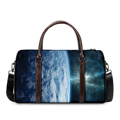 Space And Earth Print Duffle Bag