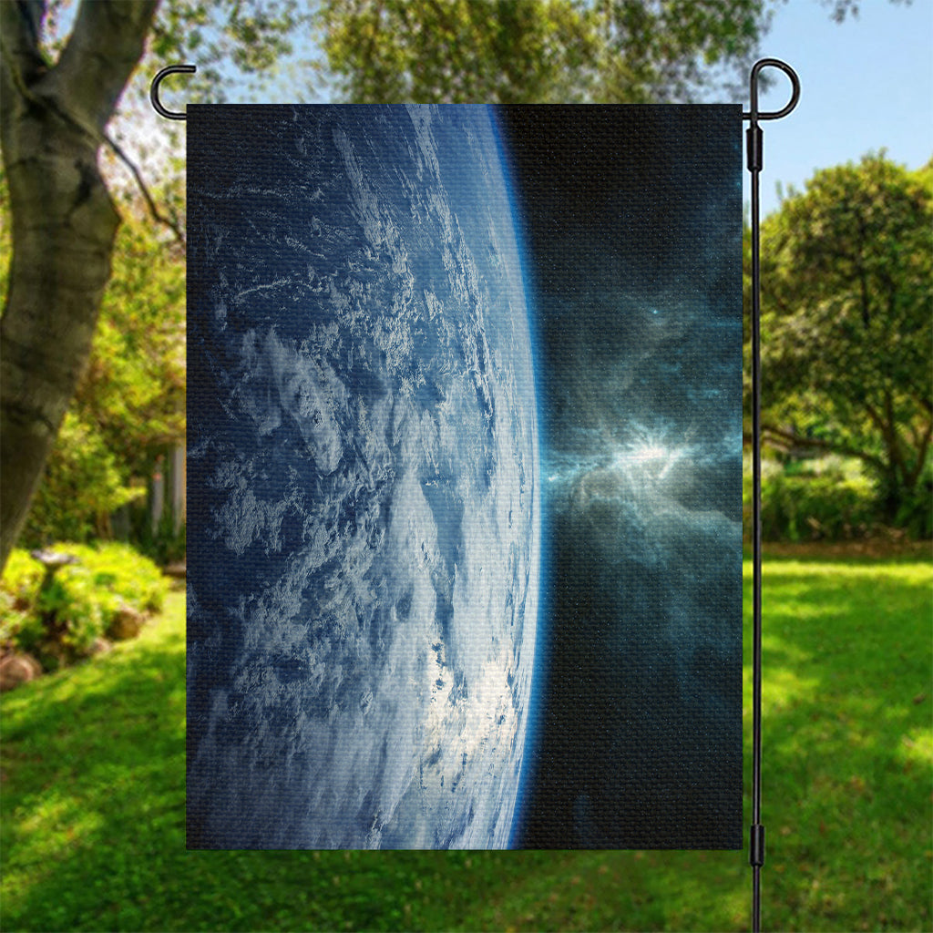 Space And Earth Print Garden Flag