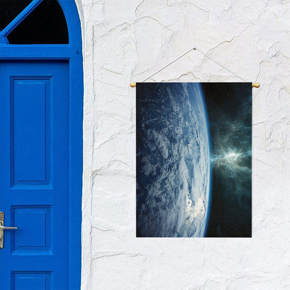Space And Earth Print Garden Flag