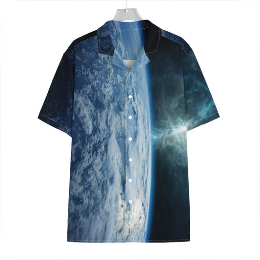 Space And Earth Print Hawaiian Shirt