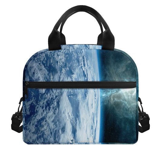 Space And Earth Print Insulated Lunch Bag