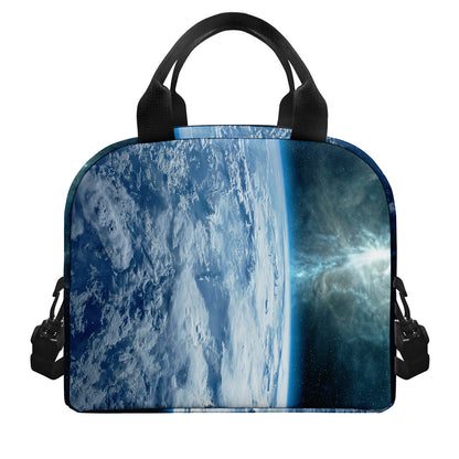 Space And Earth Print Insulated Lunch Bag