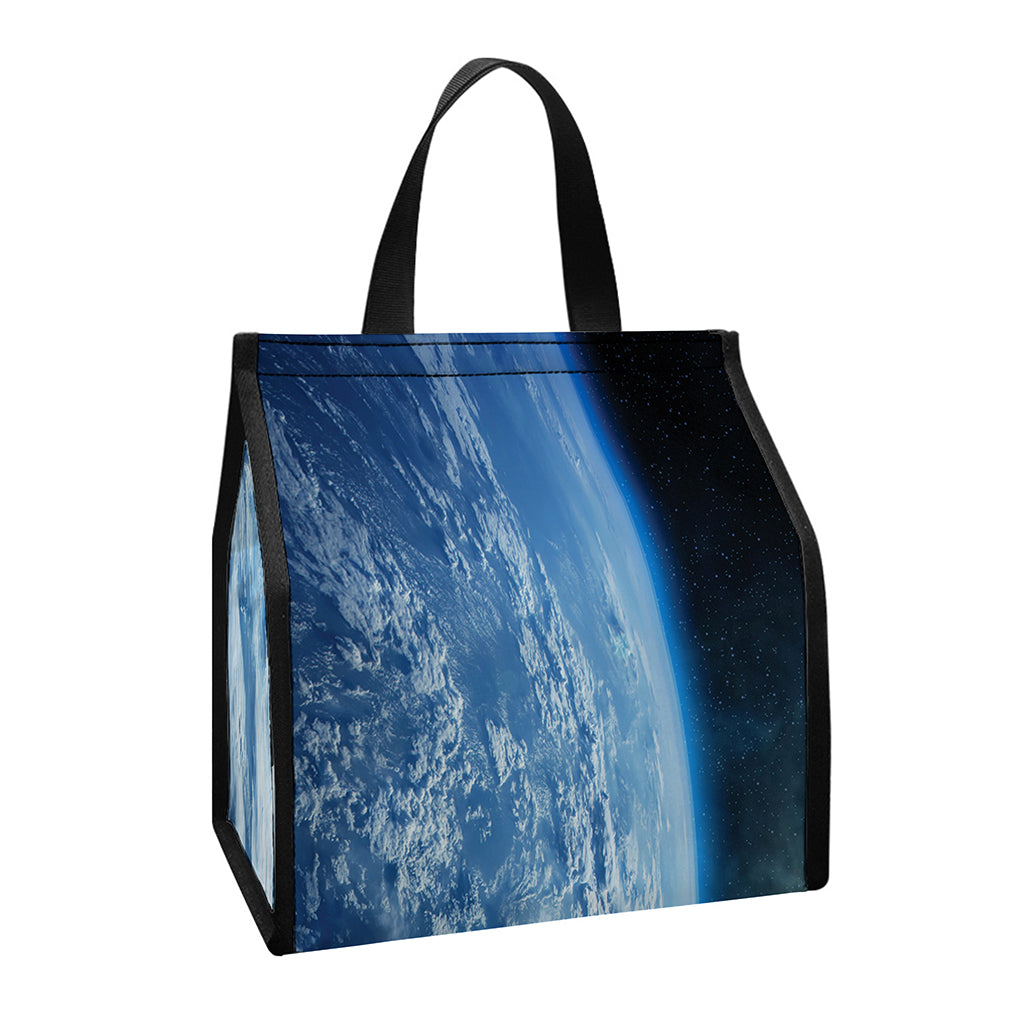 Space And Earth Print Insulated Lunch Tote