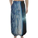 Space And Earth Print Lantern Pants