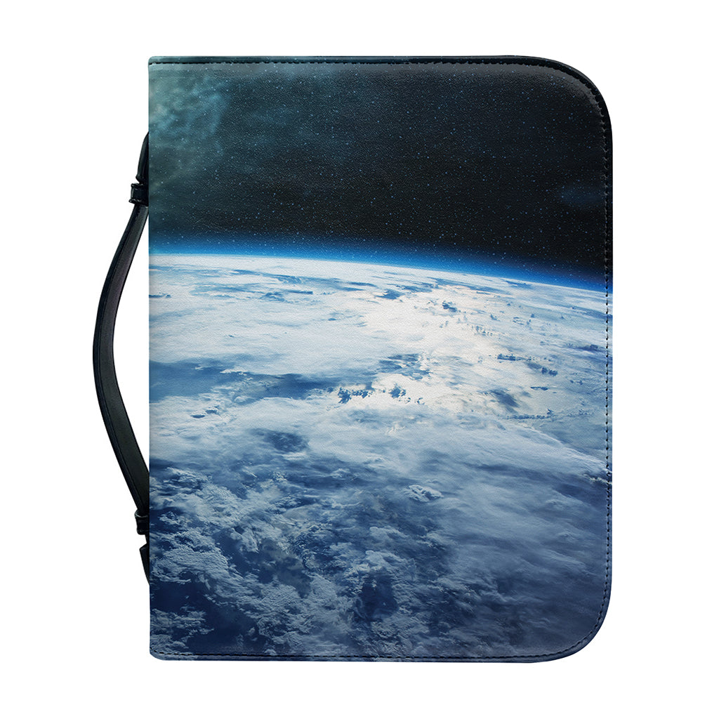 Space And Earth Print Leather Bible Cover