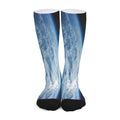 Space And Earth Print Long Socks