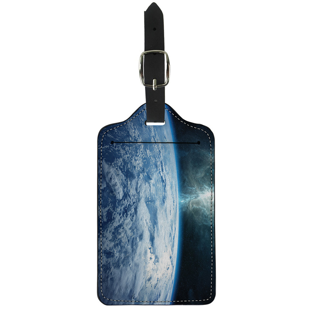 Space And Earth Print Luggage Tag