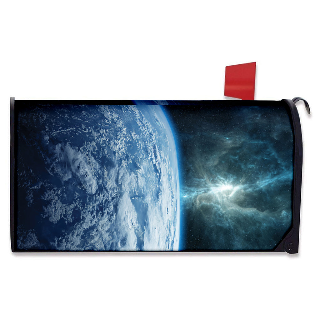 Space And Earth Print Mailbox Cover