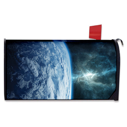 Space And Earth Print Mailbox Cover