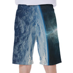 Space And Earth Print Men's Beach Shorts