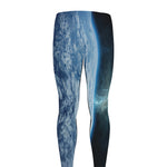 Space And Earth Print Men's leggings
