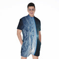 Space And Earth Print Men's Romper