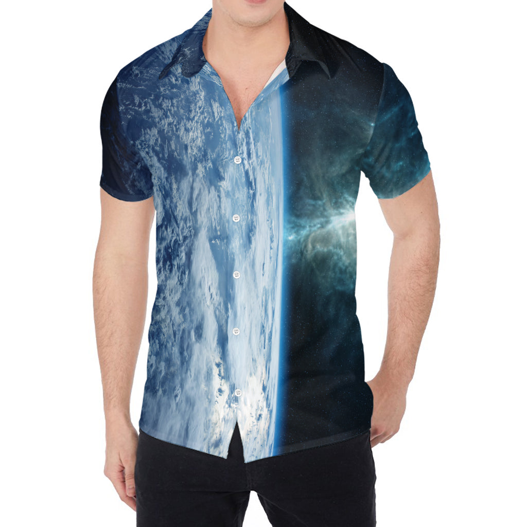 Space And Earth Print Men's Shirt
