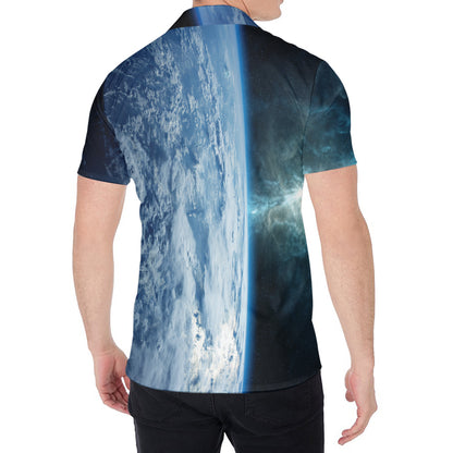 Space And Earth Print Men's Shirt