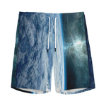 Space And Earth Print Men's Sports Shorts