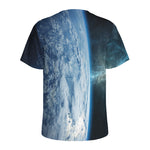 Space And Earth Print Men's Sports T-Shirt