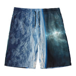 Space And Earth Print Men's Swim Trunks