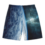 Space And Earth Print Men's Swim Trunks