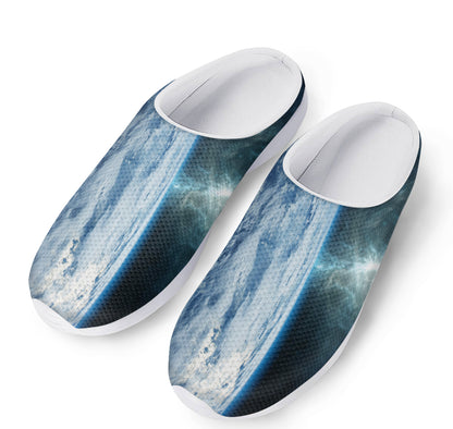 Space And Earth Print Mesh Casual Shoes