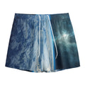 Space And Earth Print Mesh Shorts