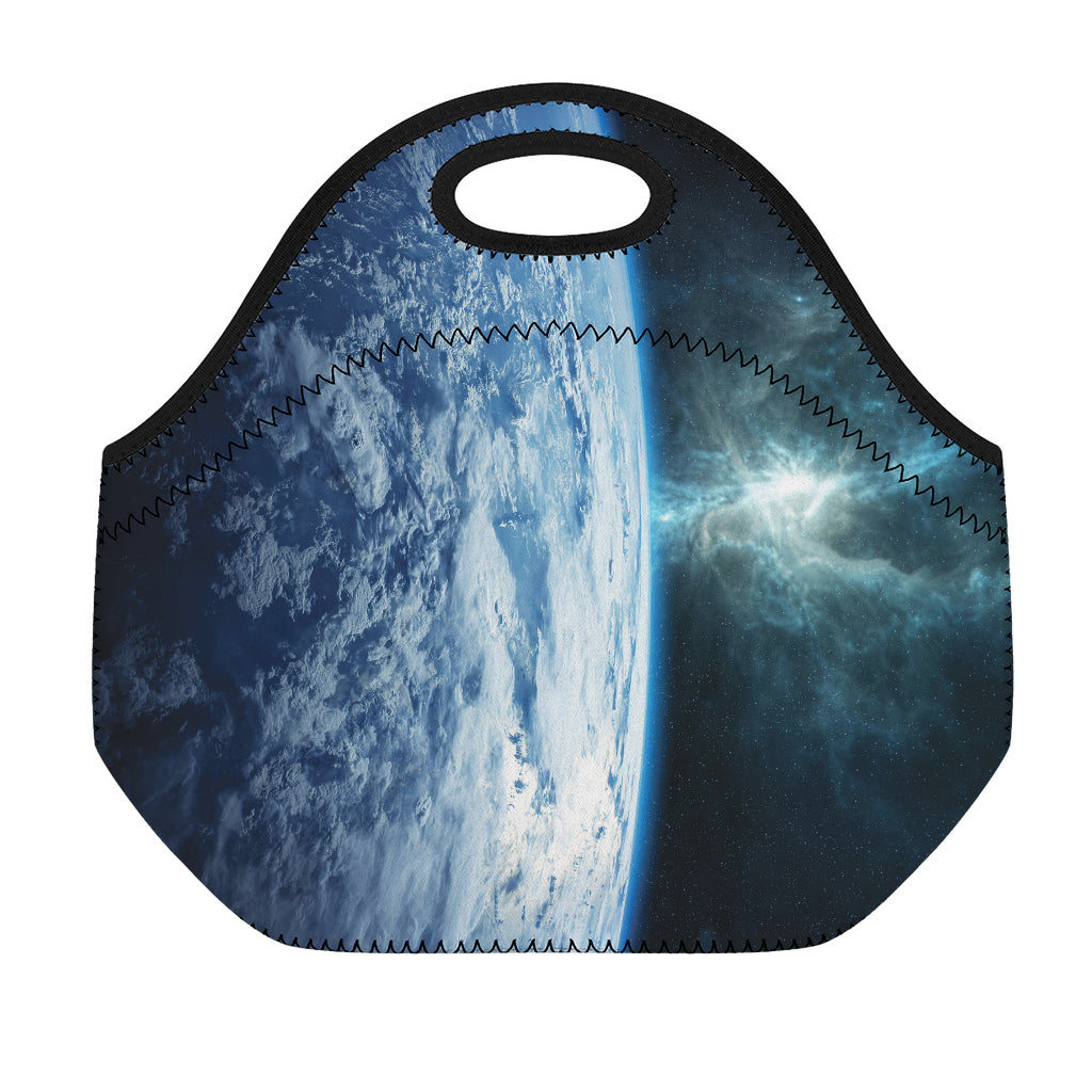 Space And Earth Print Neoprene Lunch Bag