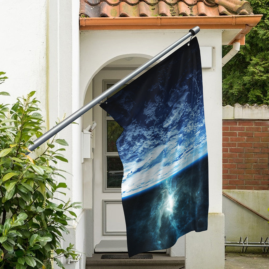 Space And Earth Print Polyester Flag