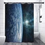 Space And Earth Print Premium Shower Curtain