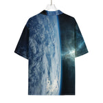 Space And Earth Print Rayon Hawaiian Shirt