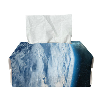 Space And Earth Print Rectangle Tissue Box Cover