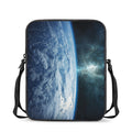 Space And Earth Print Rectangular Crossbody Bag