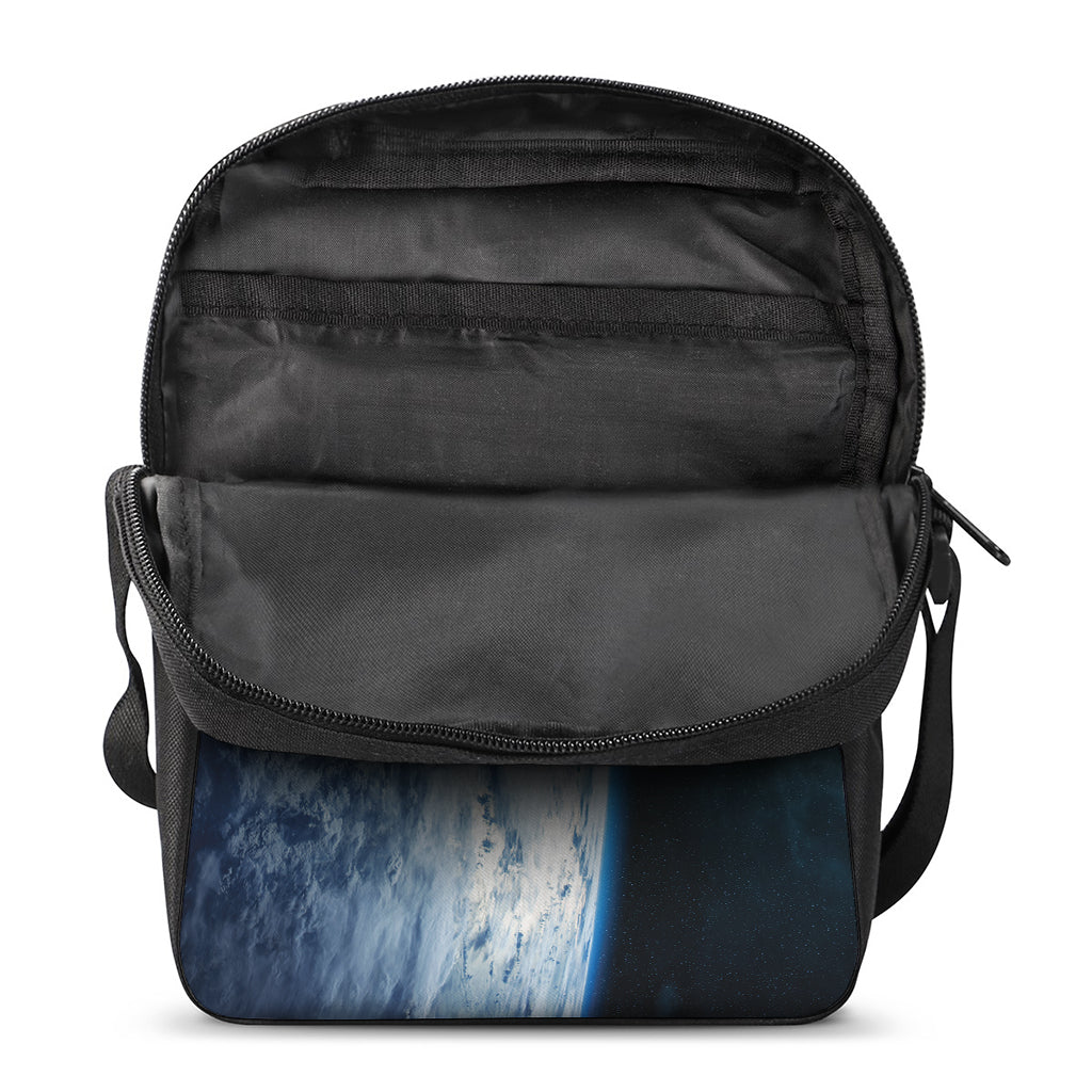 Space And Earth Print Rectangular Crossbody Bag