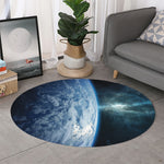 Space And Earth Print Round Rug