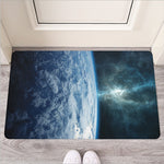 Space And Earth Print Rubber Doormat